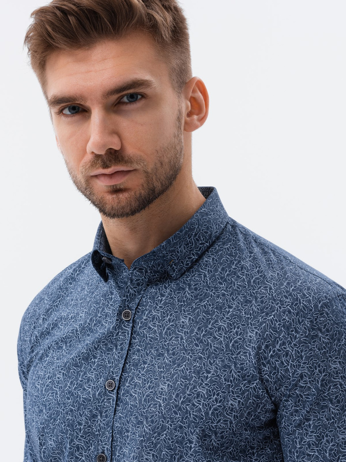 Men's shirt with long sleeves navy K626 Men's clothing