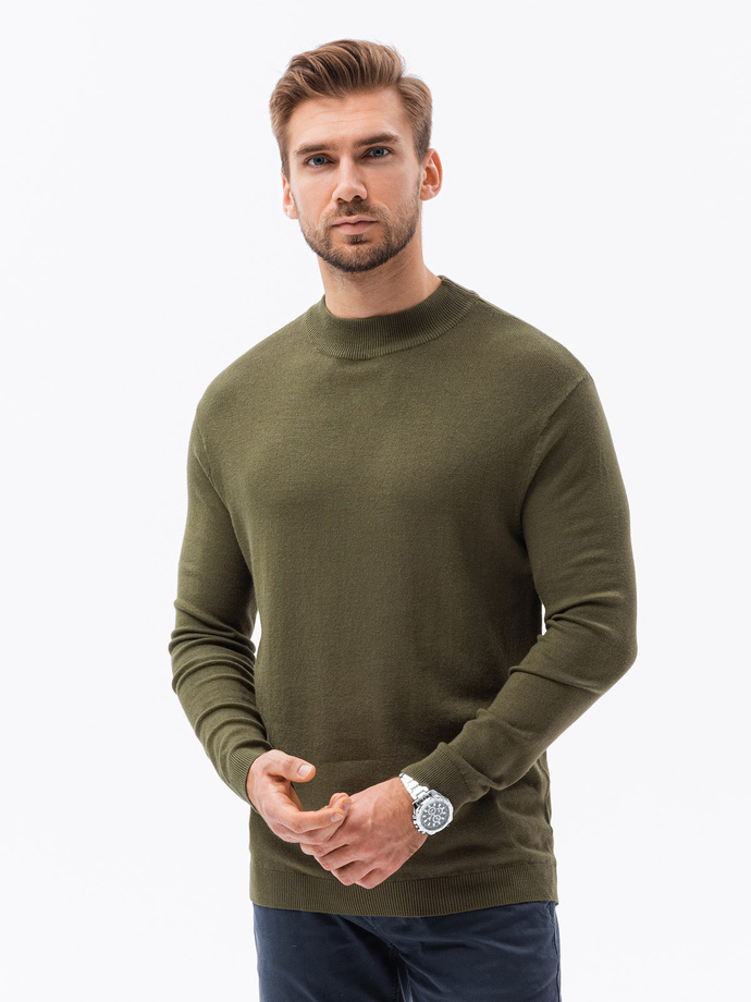 Men's sweater dark olive V7 E178 Men's clothing online