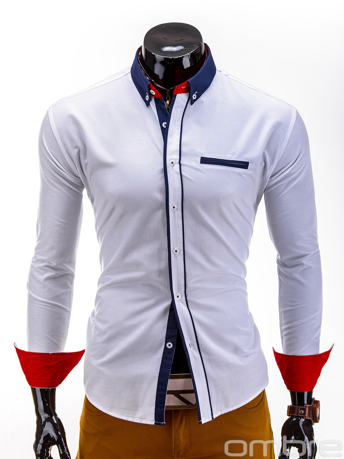 Men's shirt - white K215 | Ombre.com - Men's clothing online