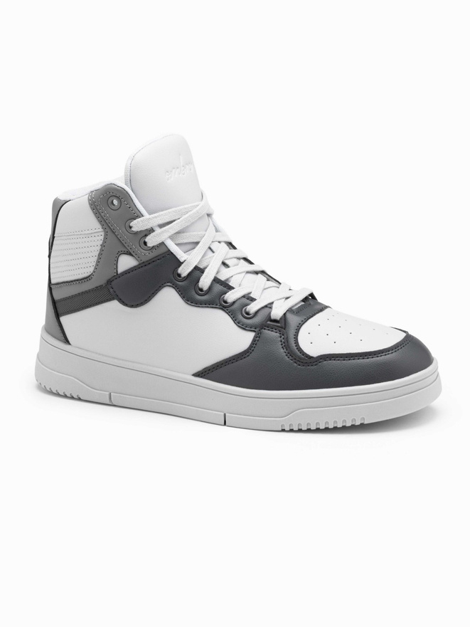 Insulated men's sneaker shoes with high upper - gray V2 OM-FOSH-0139