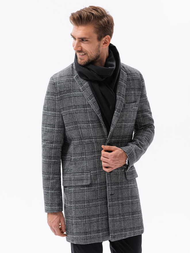 Men's coat - black C499