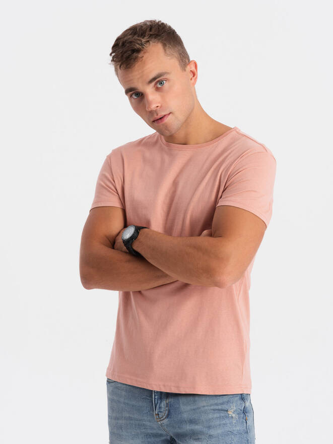 Men's plain t-shirt - beige S1370