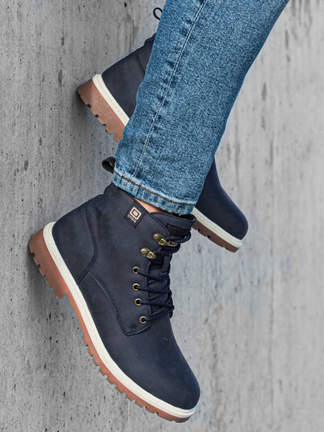 Men's winter shoes trappers - navy T314
