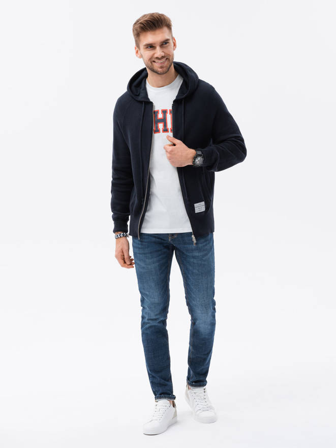Men's zip-up sweatshirt  - navy B1531