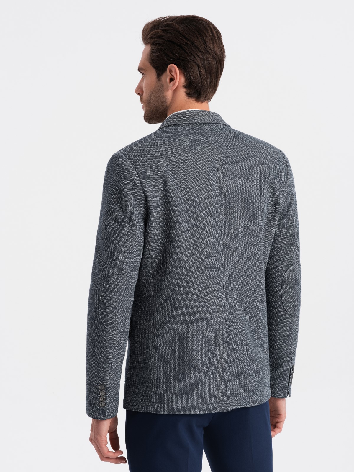 Mens grey blazer with hotsell elbow patches