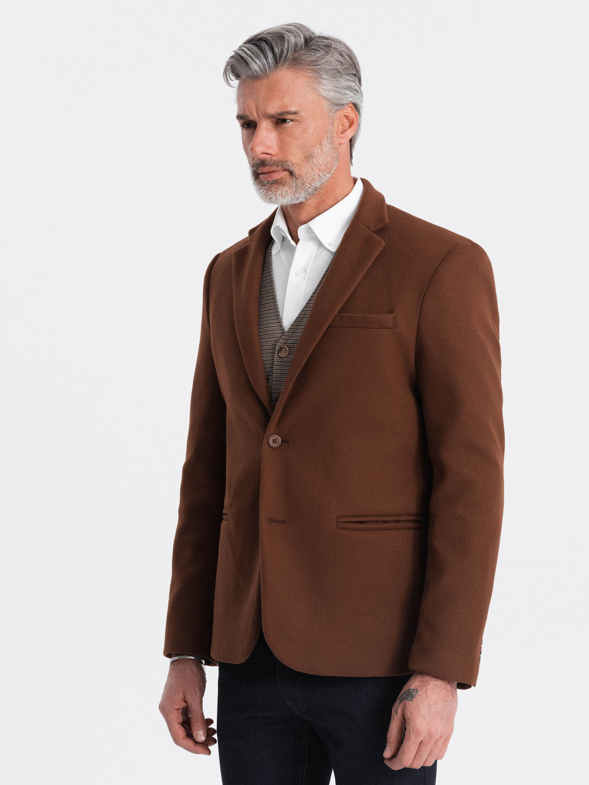 Chocolate color clearance blazer