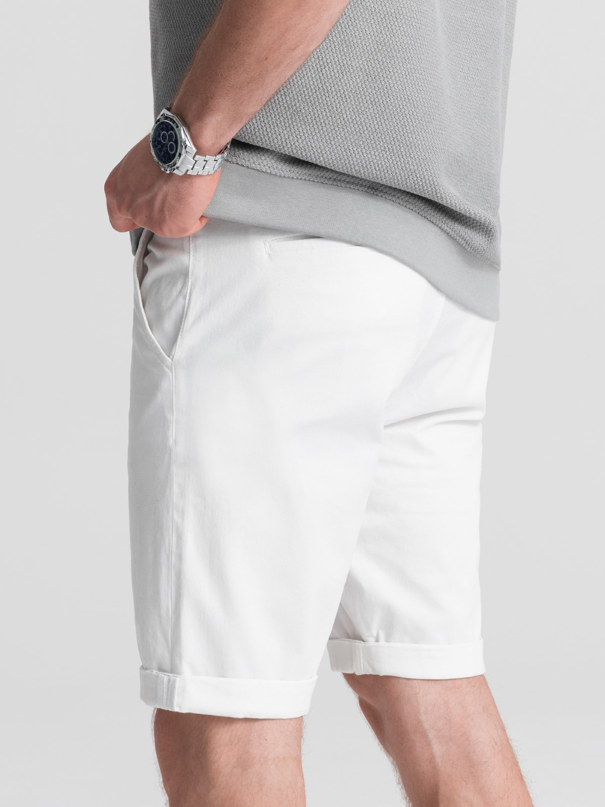 Men's chino shorts white V3 W243 Men's clothing online