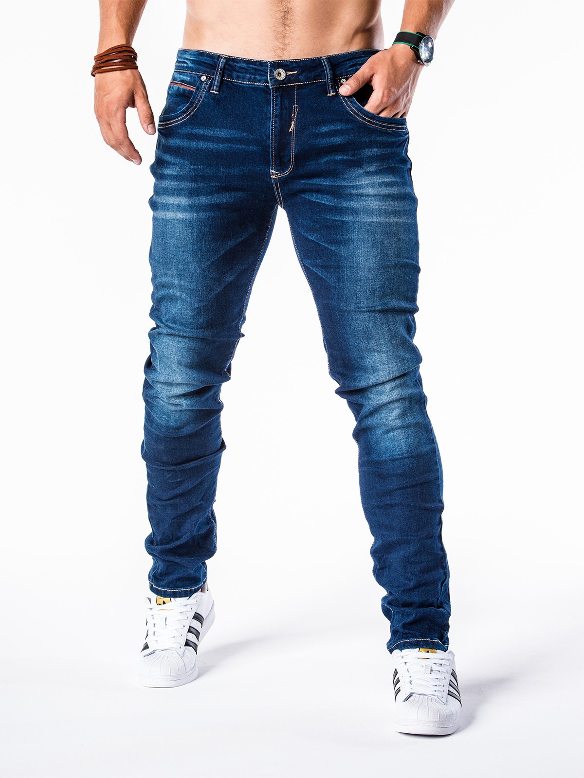 Men's denim pants - navy P563 | Ombre.com - Men's clothing online