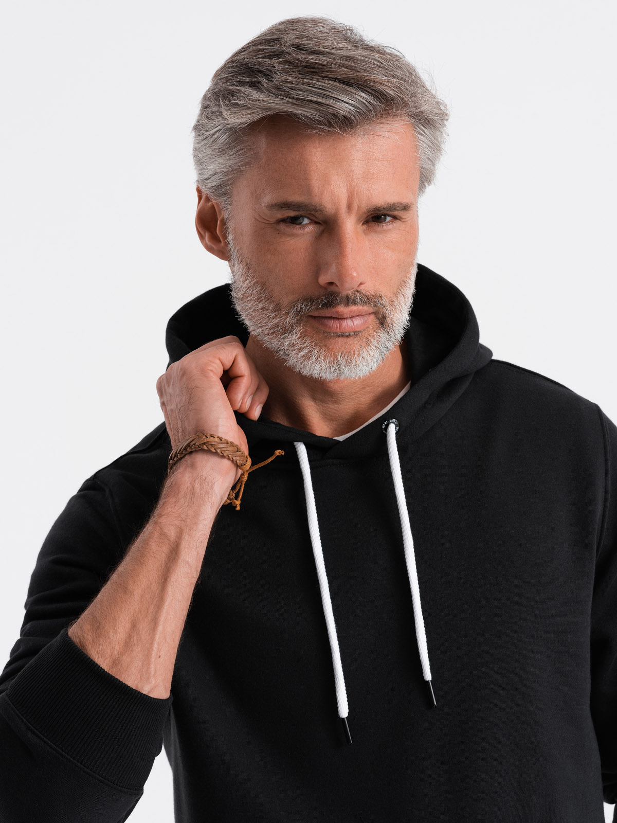 Men's hooded sweatshirt - black V B979 | Ombre.com - Men's clothing online