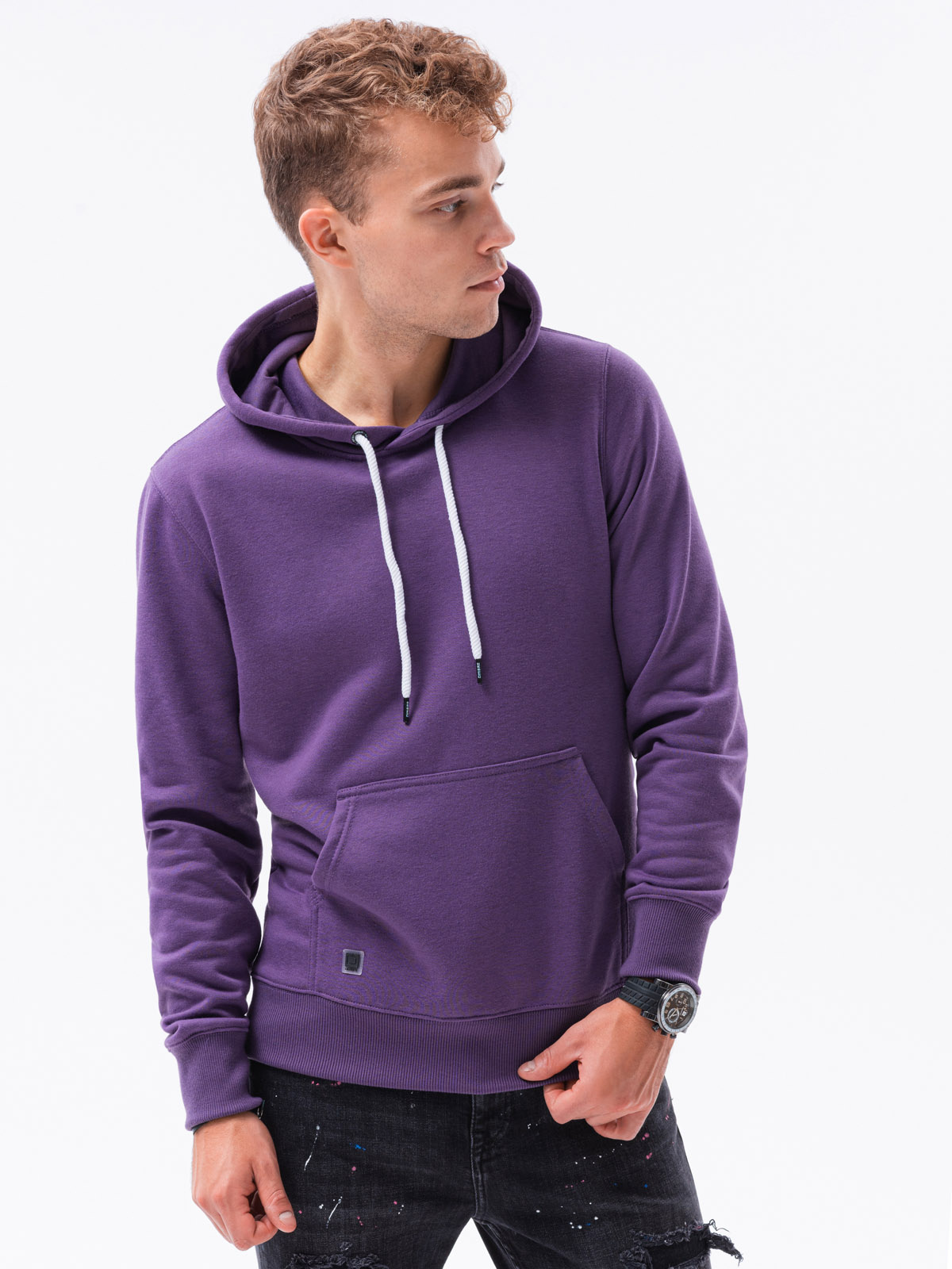 Men s hooded sweatshirt violet B979 Ombre Men s clothing