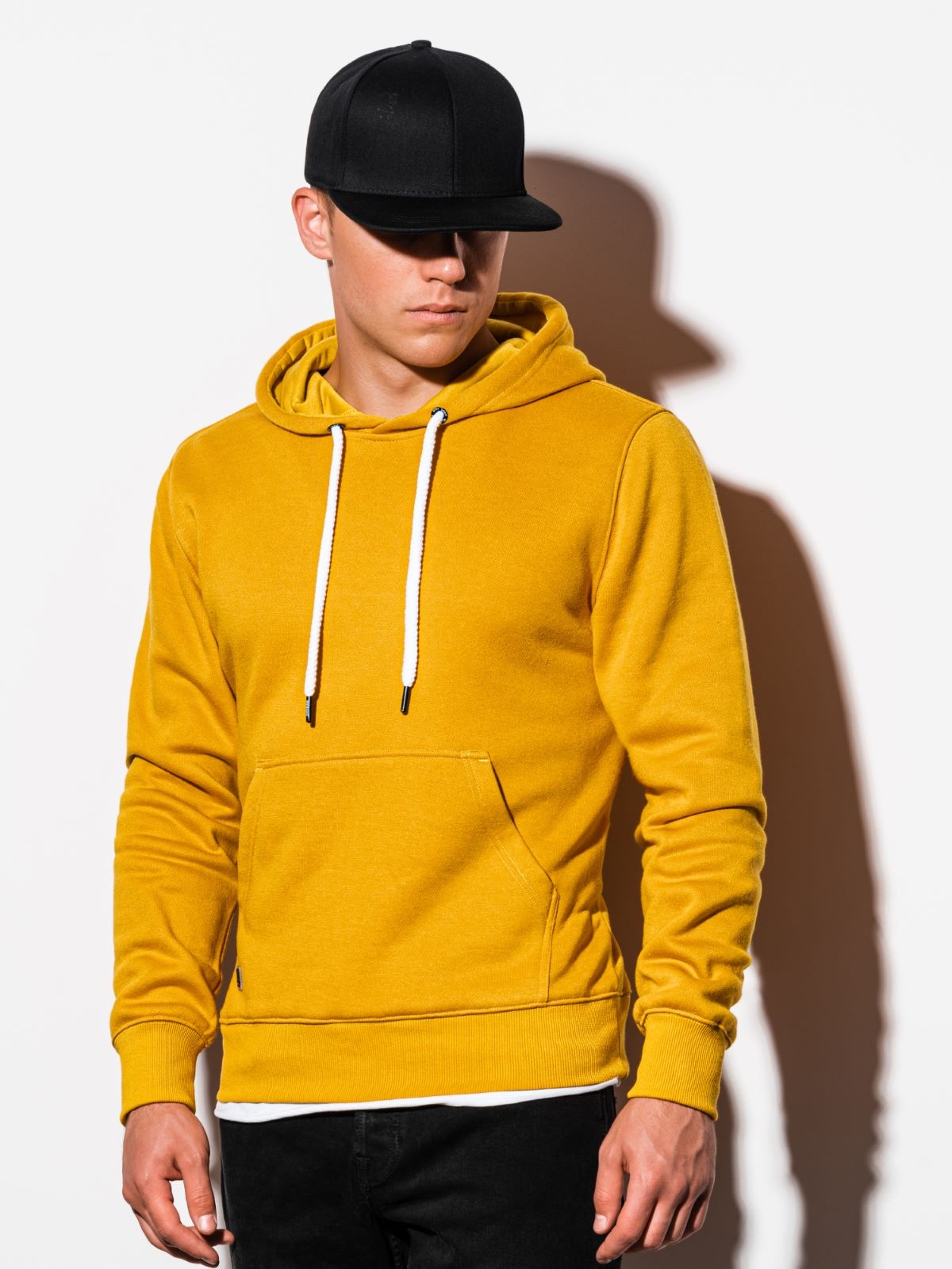 Mens yellow hooded on sale sweatshirt