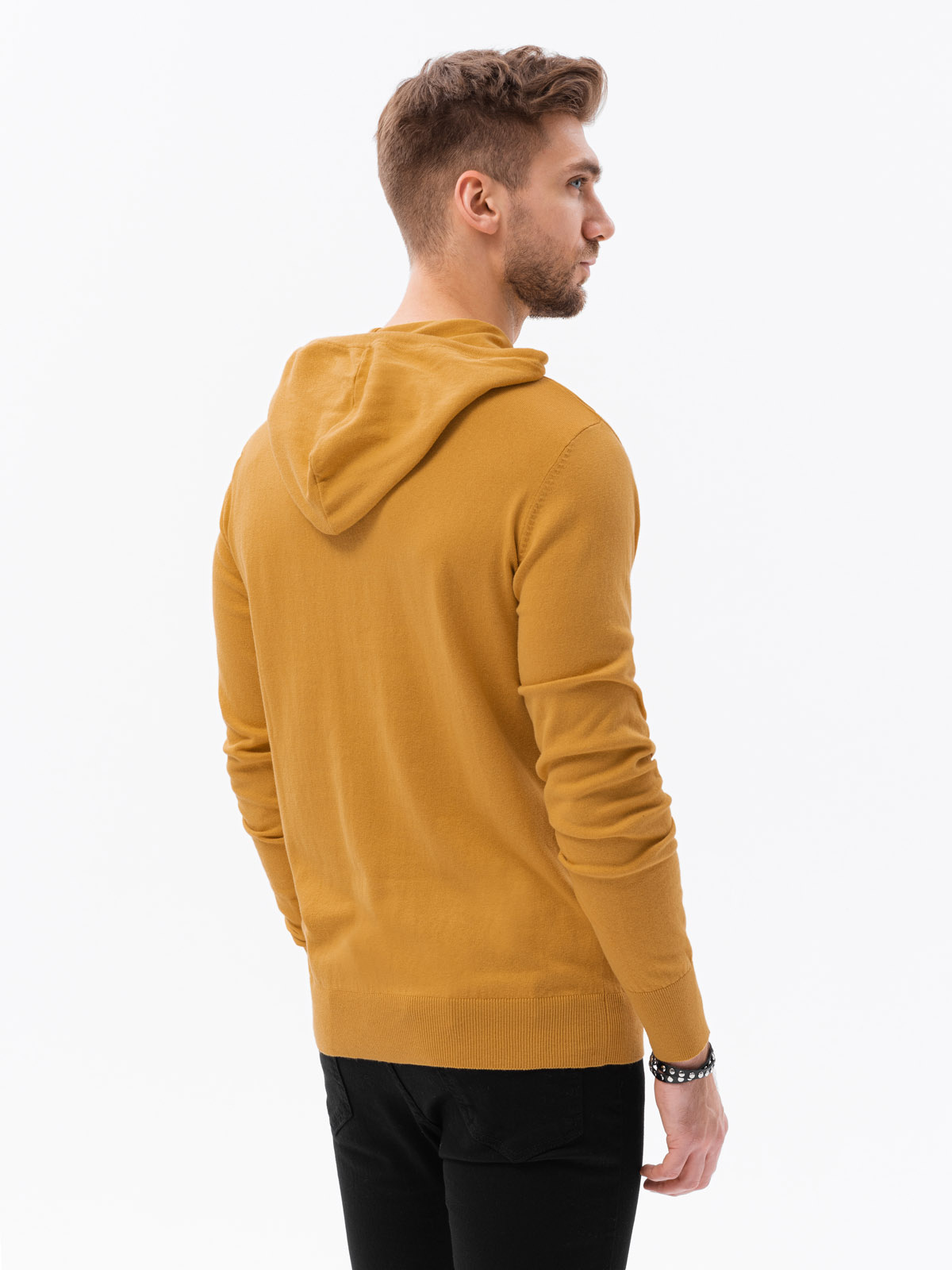 Men's hoodie mustard B1532 Men's clothing online