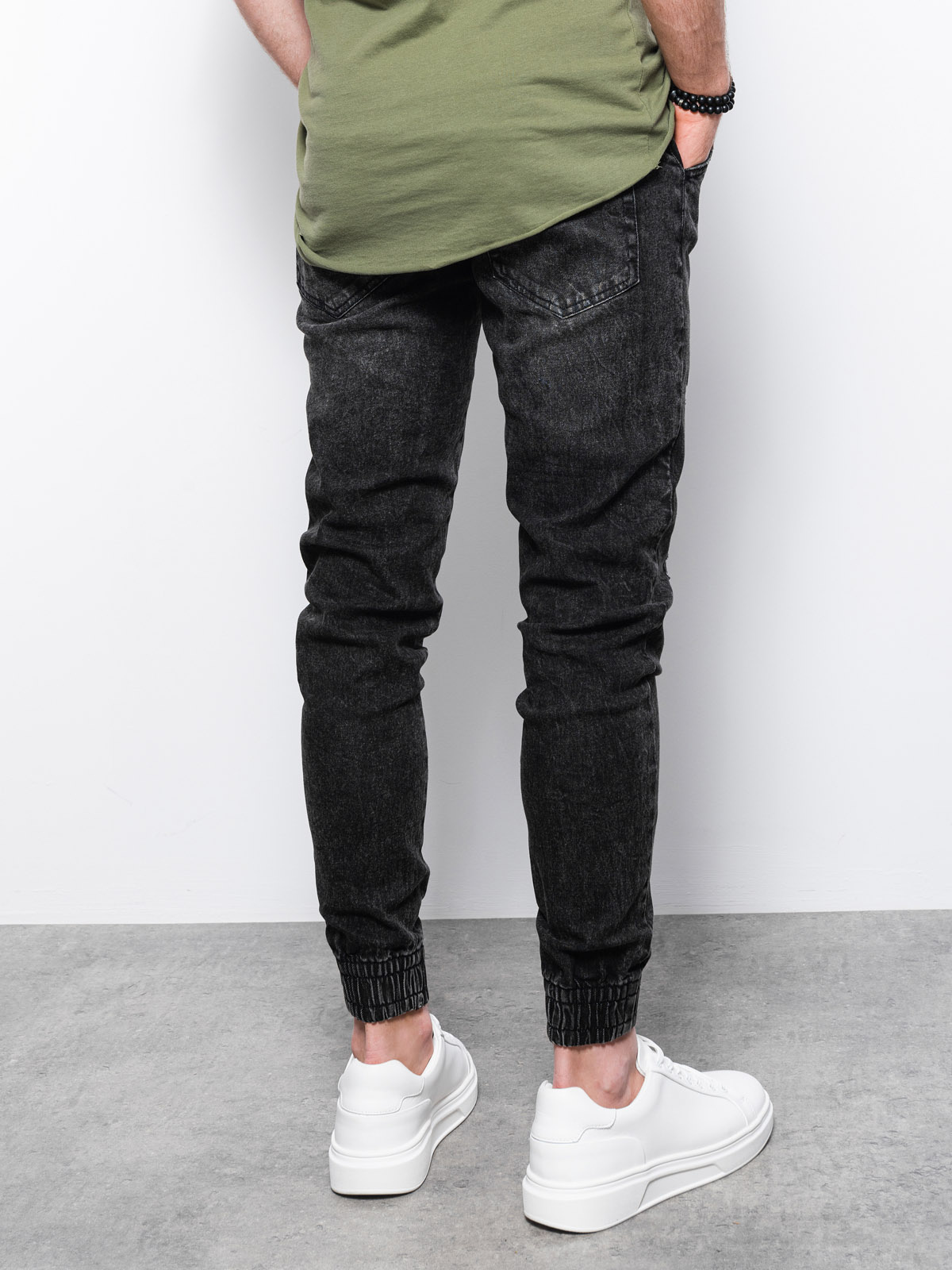 Men's jeans black P1081 Men's clothing online