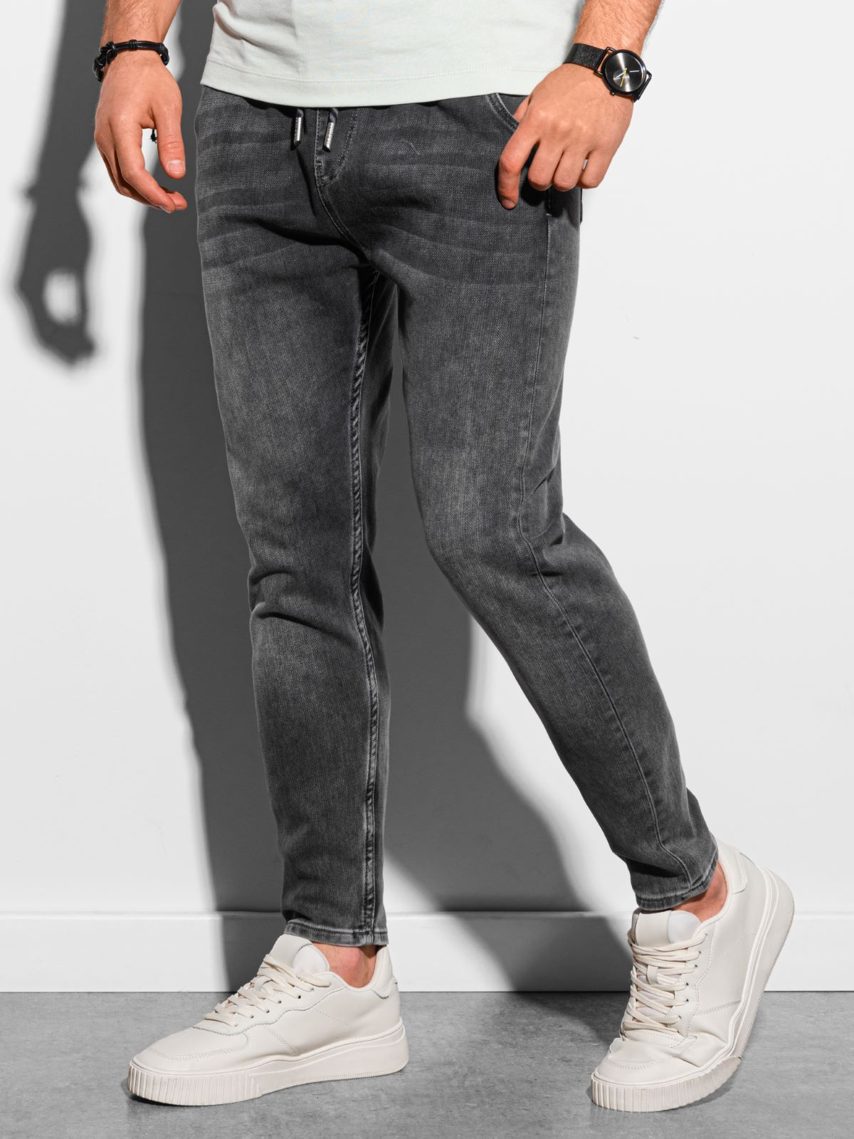 Men's jeans dark grey P1057 Men's clothing online