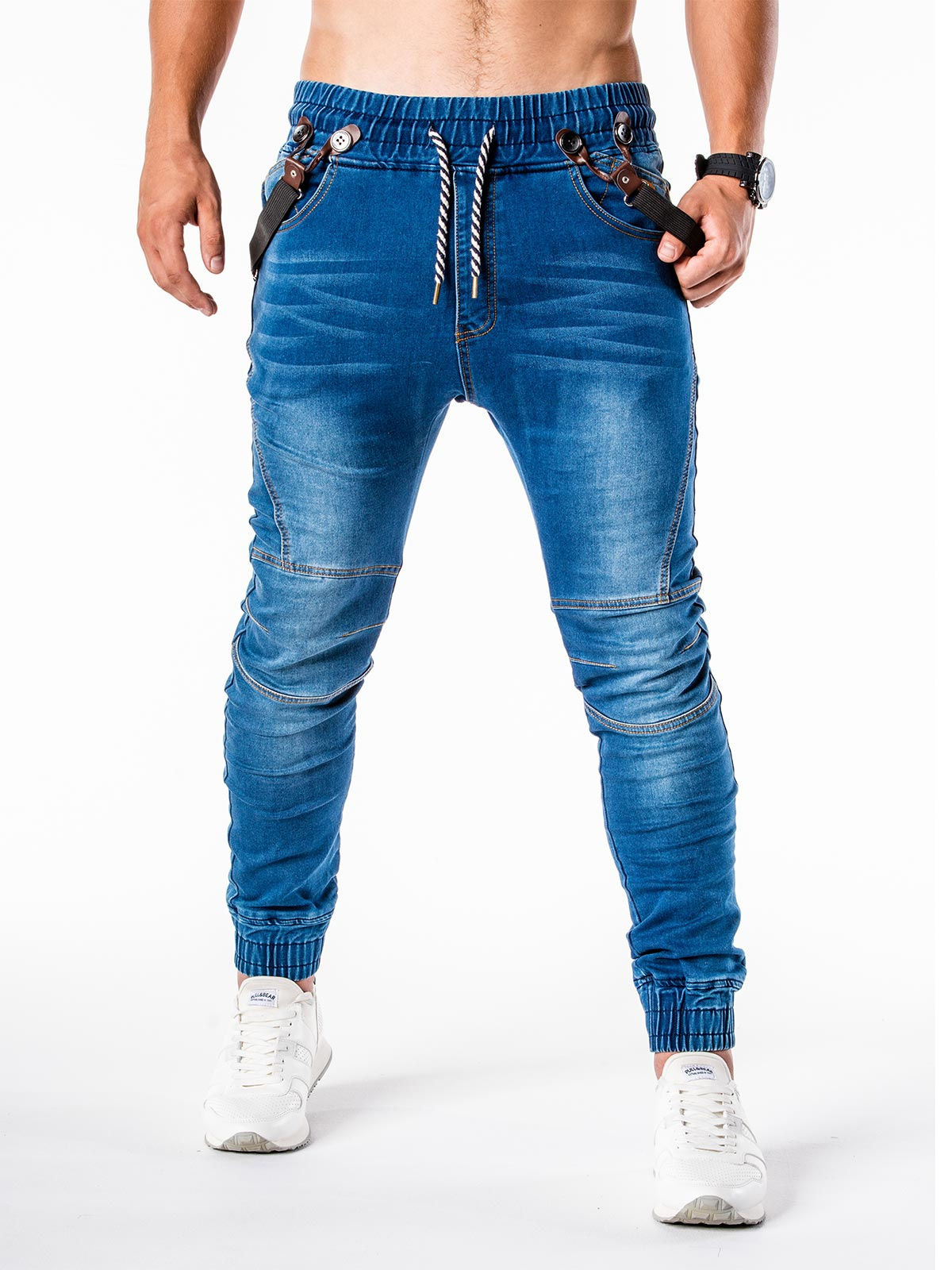 Men's jeans joggers P448 blue Men's clothing online
