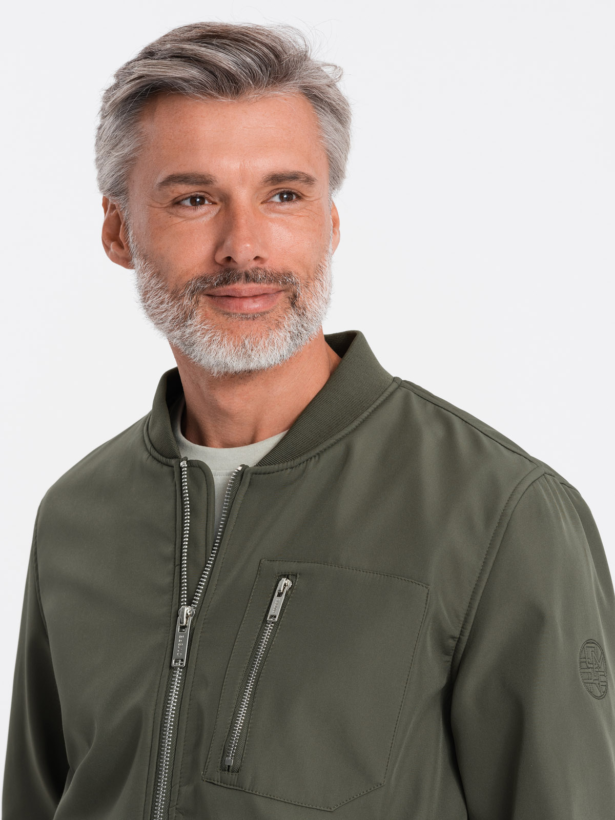 Dark olive sale bomber jacket