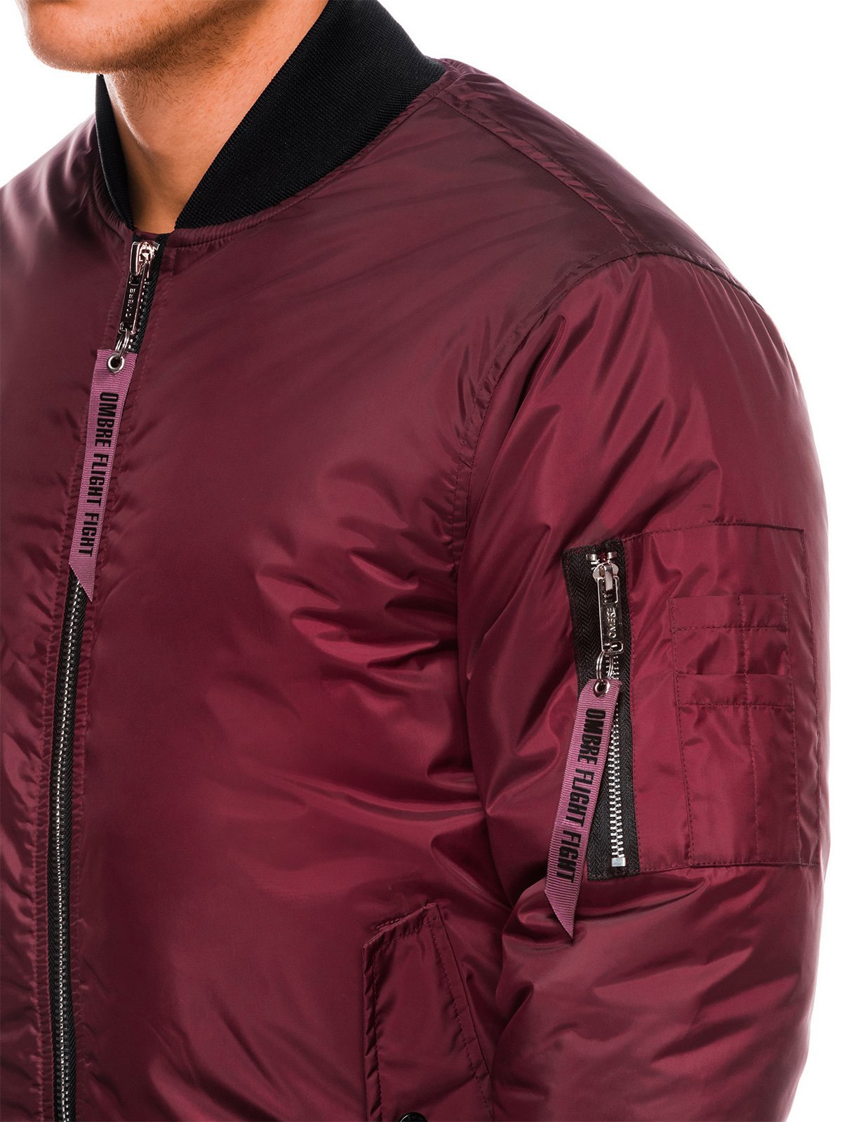 Dark red shop bomber jacket mens