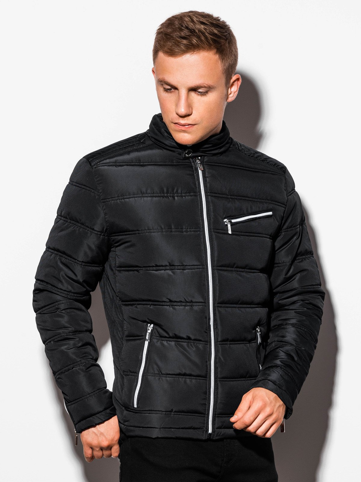 Ombre clothing men's winter quilted jacket c409 online