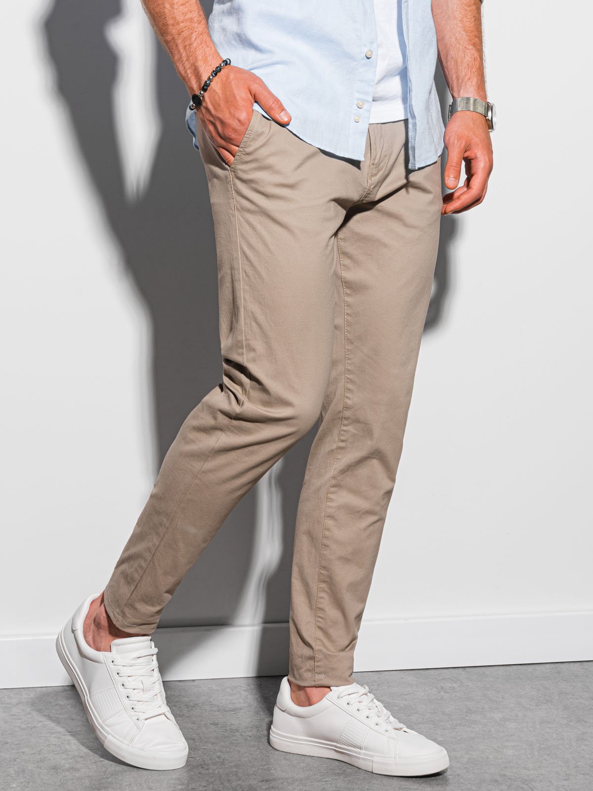 Men's pants chinos - light blue P894