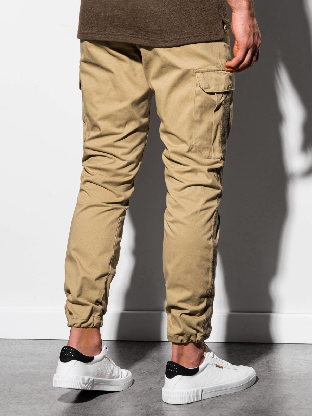 Men's pants joggers - camel P893  - Men's clothing online