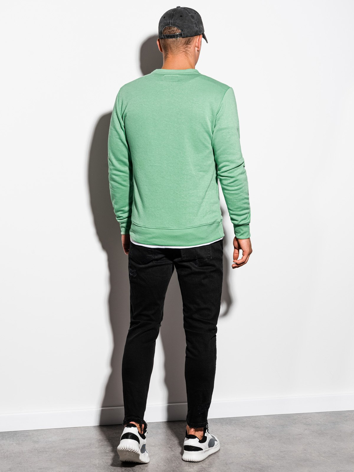 Green on sale plain sweatshirt