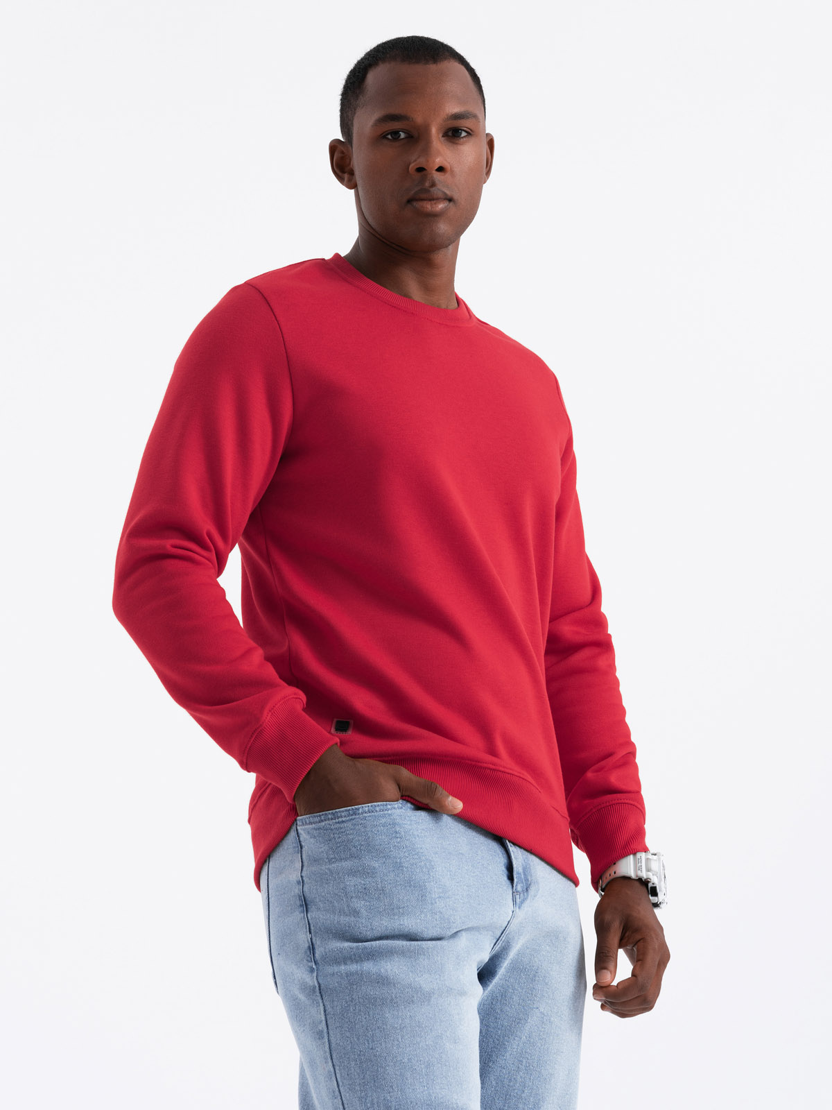 Plain red 2025 sweatshirt mens