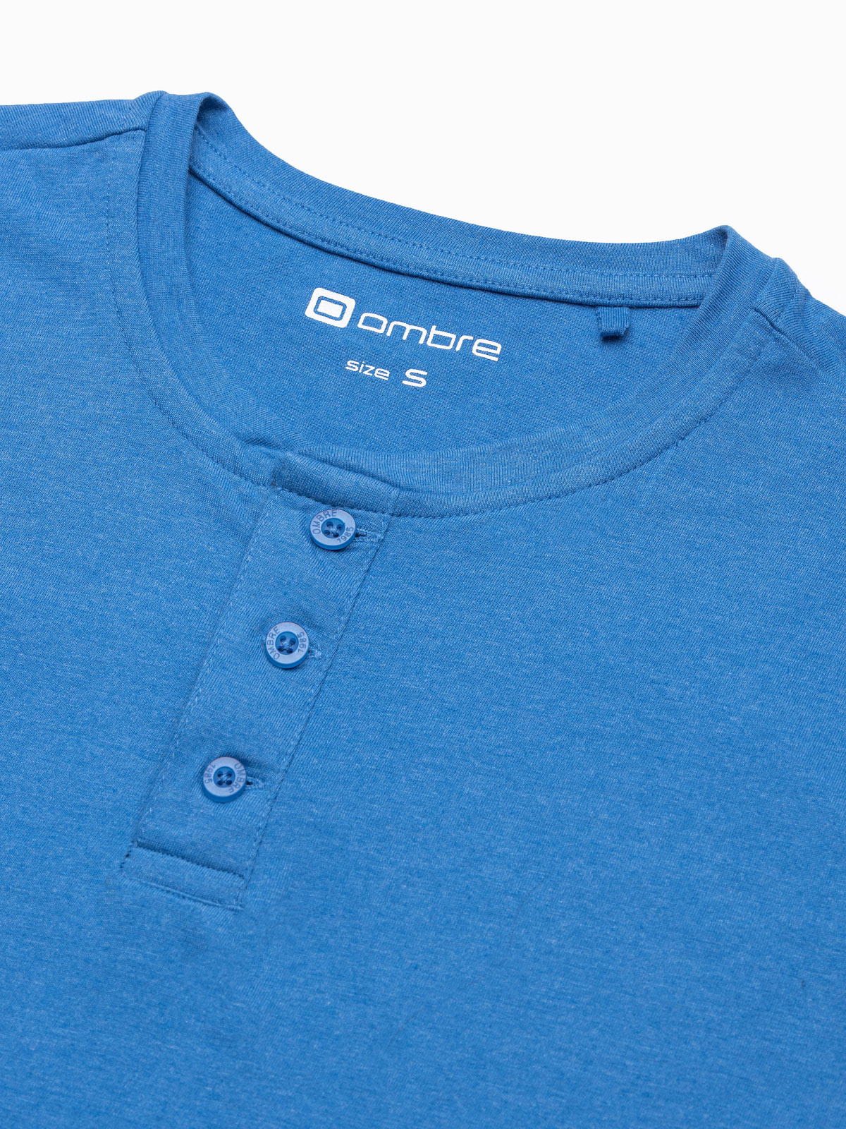 Men's plain t-shirt - blue melange S1390