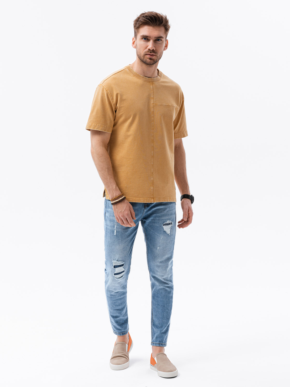 Mustard shirt hot sale outfit mens