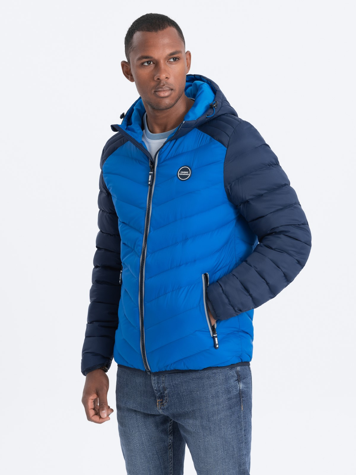 Mens quilted fleece on sale jacket