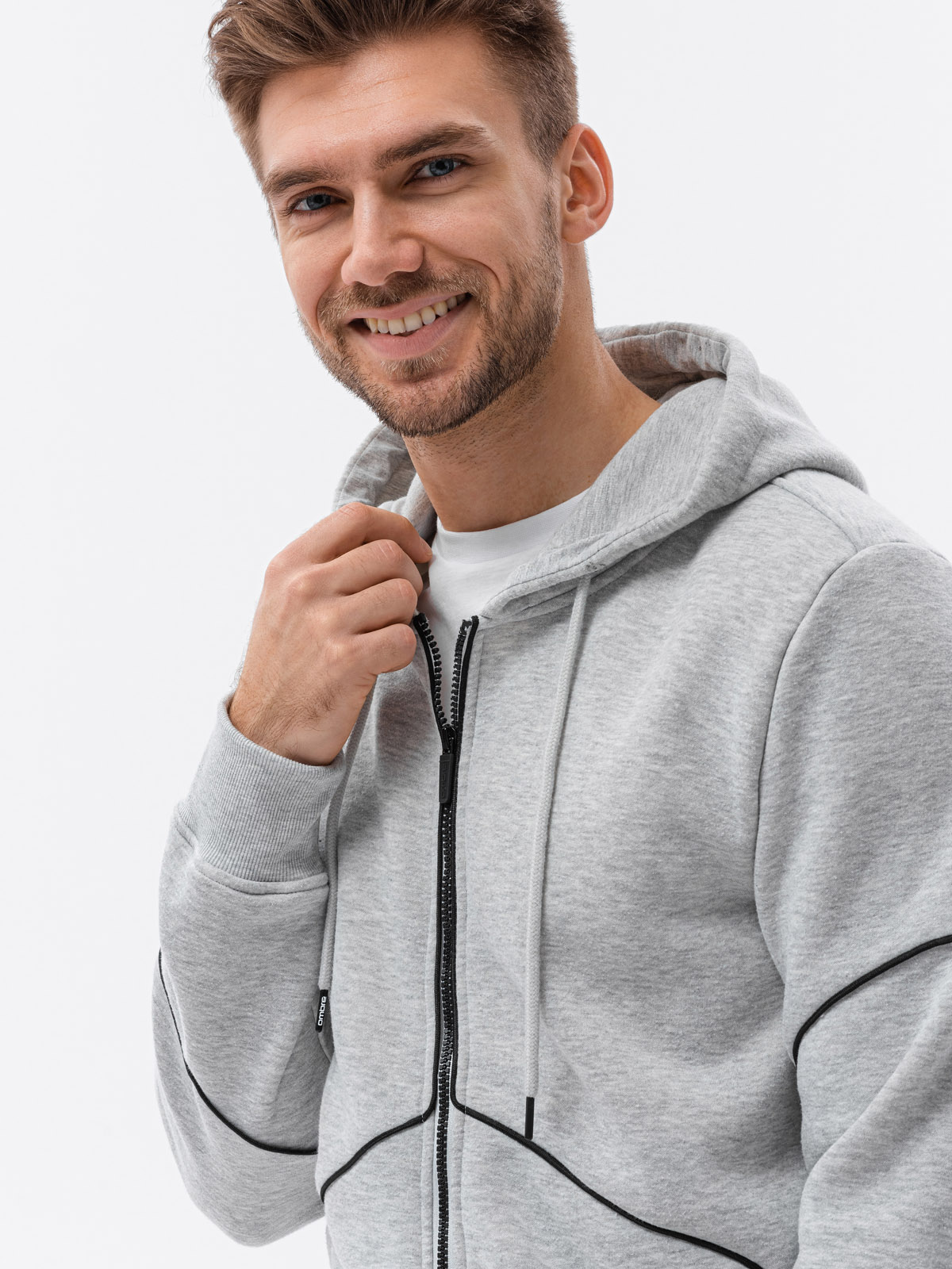 Hoodie - Gray melange - Men