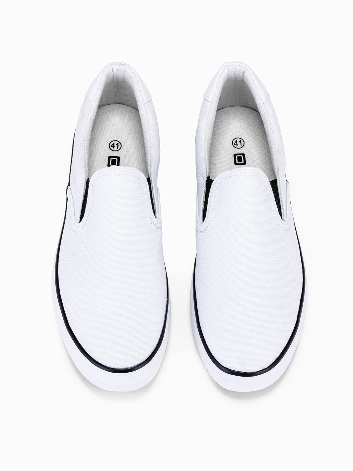 Men's slip on trainers - white T301 | Ombre.com - Men's clothing online