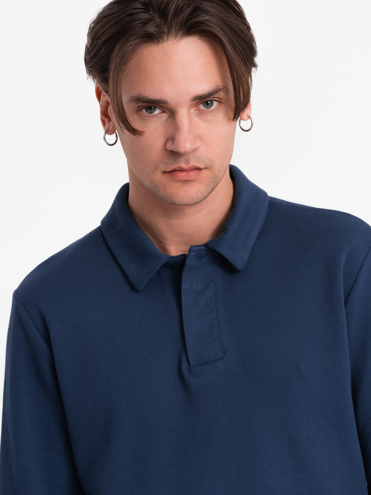 Sweatshirt best sale polo collar