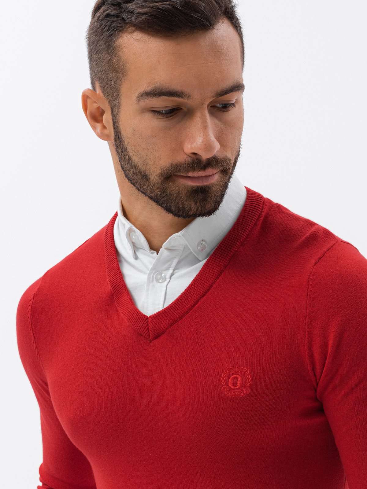 Men's sweater red E120 Men's clothing online