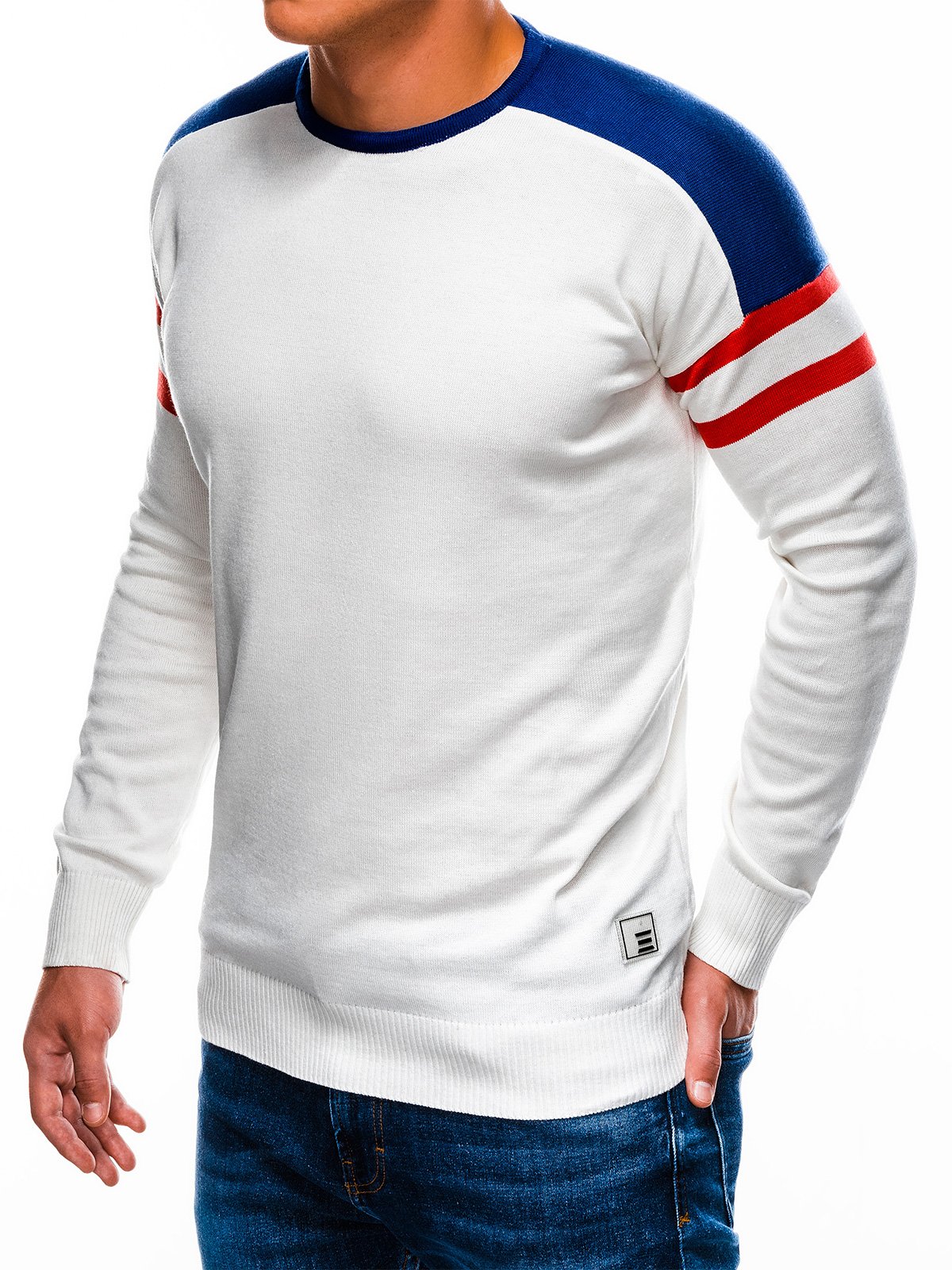 Men's sweater - white E146 | Ombre.com - Men's clothing online