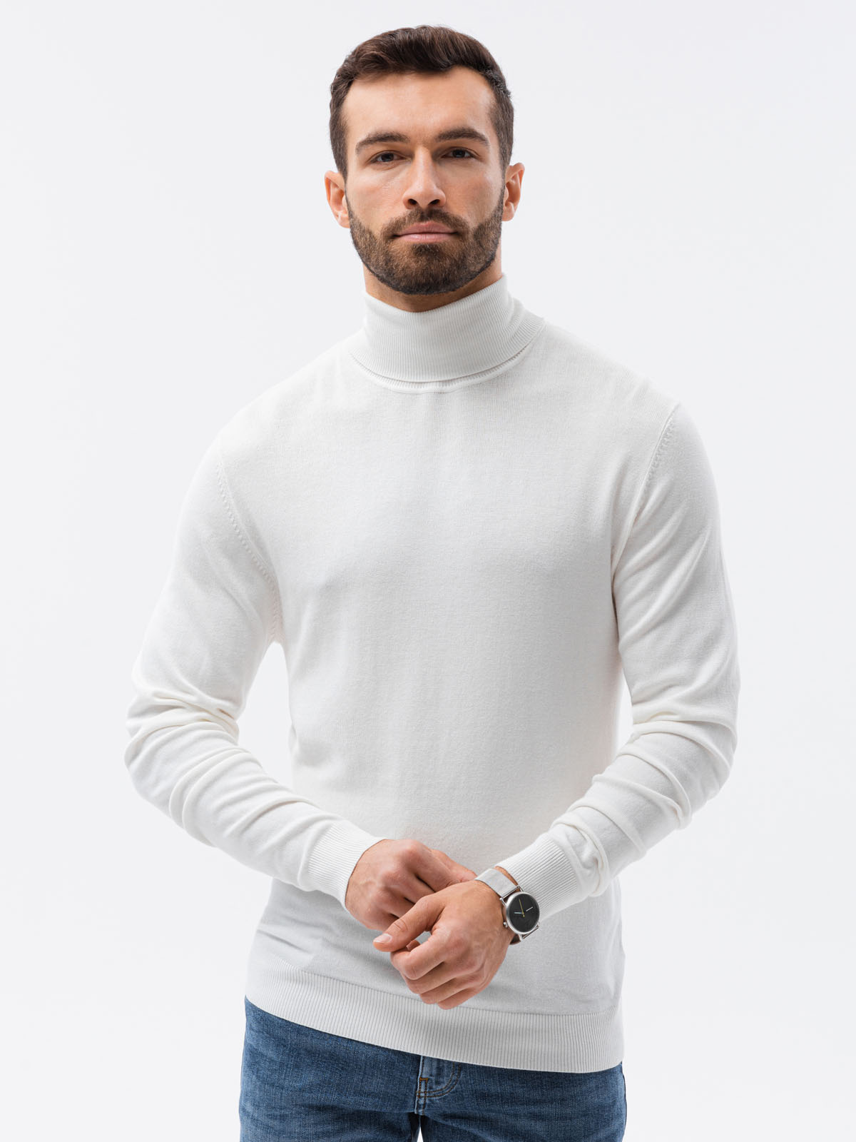 Men s sweater white E179 Ombre Men s clothing online