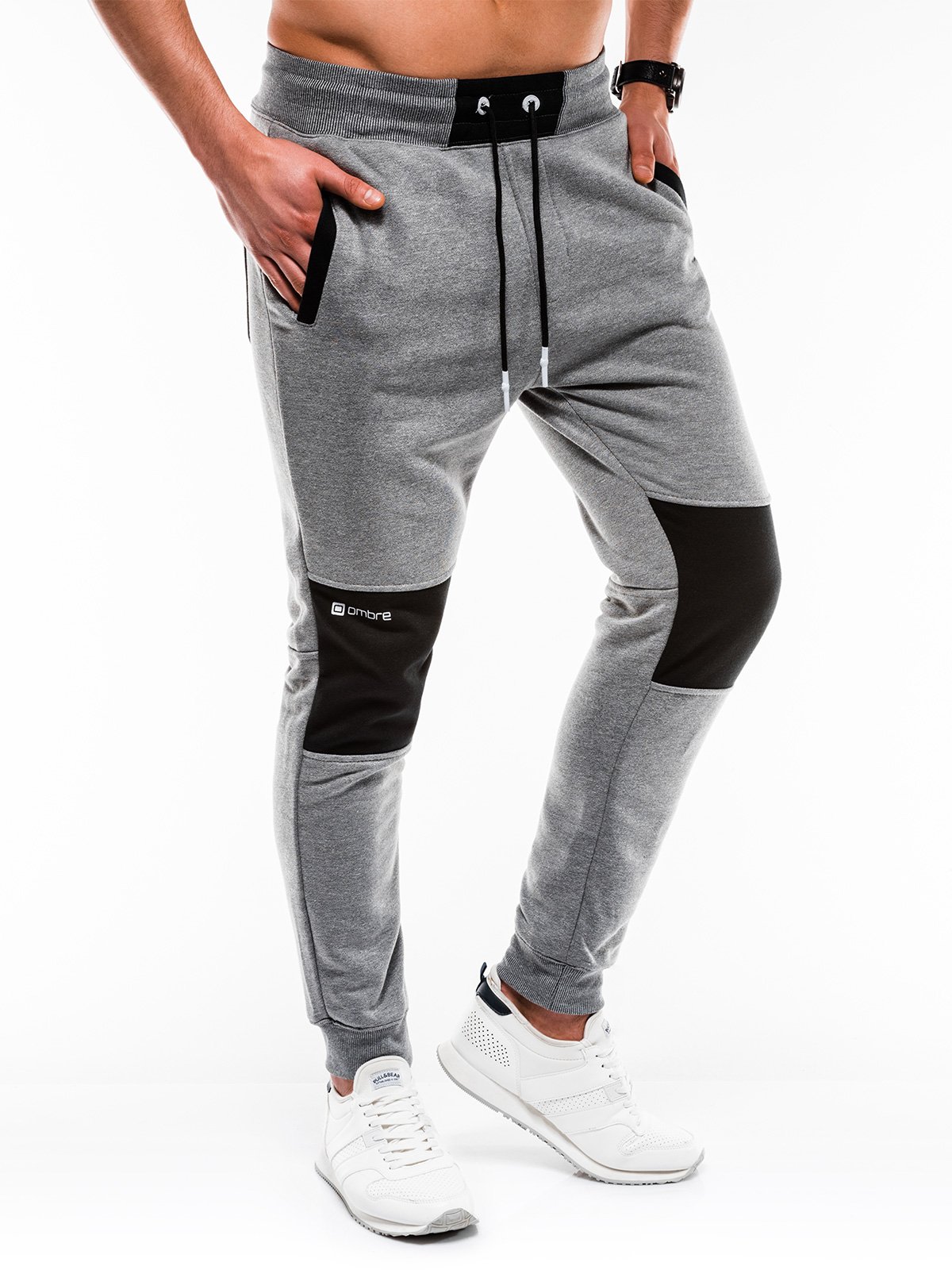 Men's sweatpants - dark grey P745 | Ombre.com - Men's clothing online