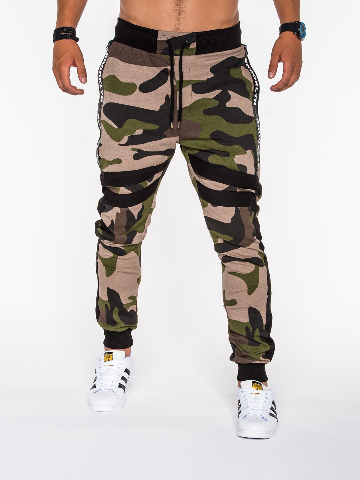 Men's sweatpants - green P545 | Ombre.com - Men's clothing online