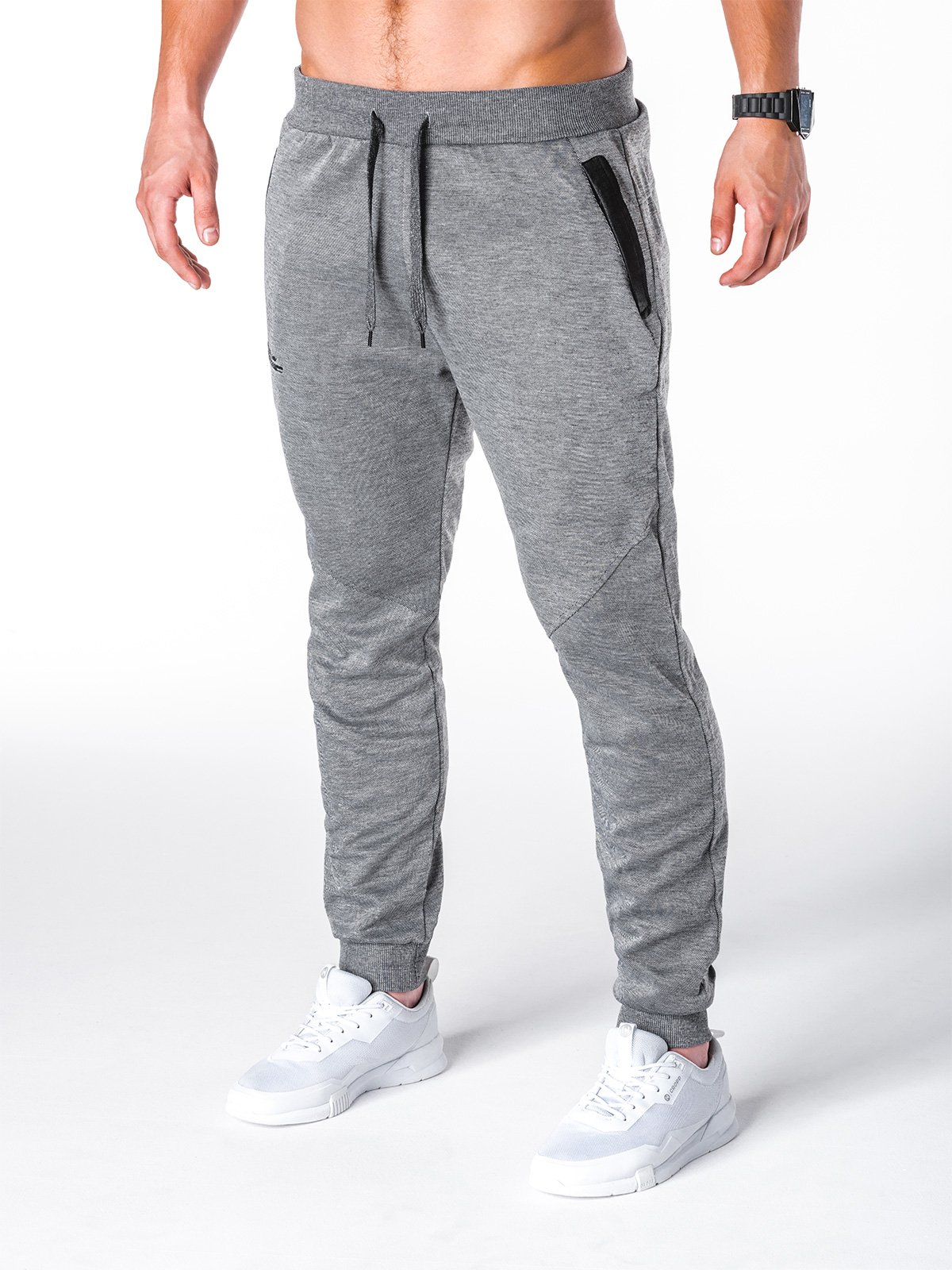 Men's sweatpants - grey P696 | Ombre.com - Men's clothing online