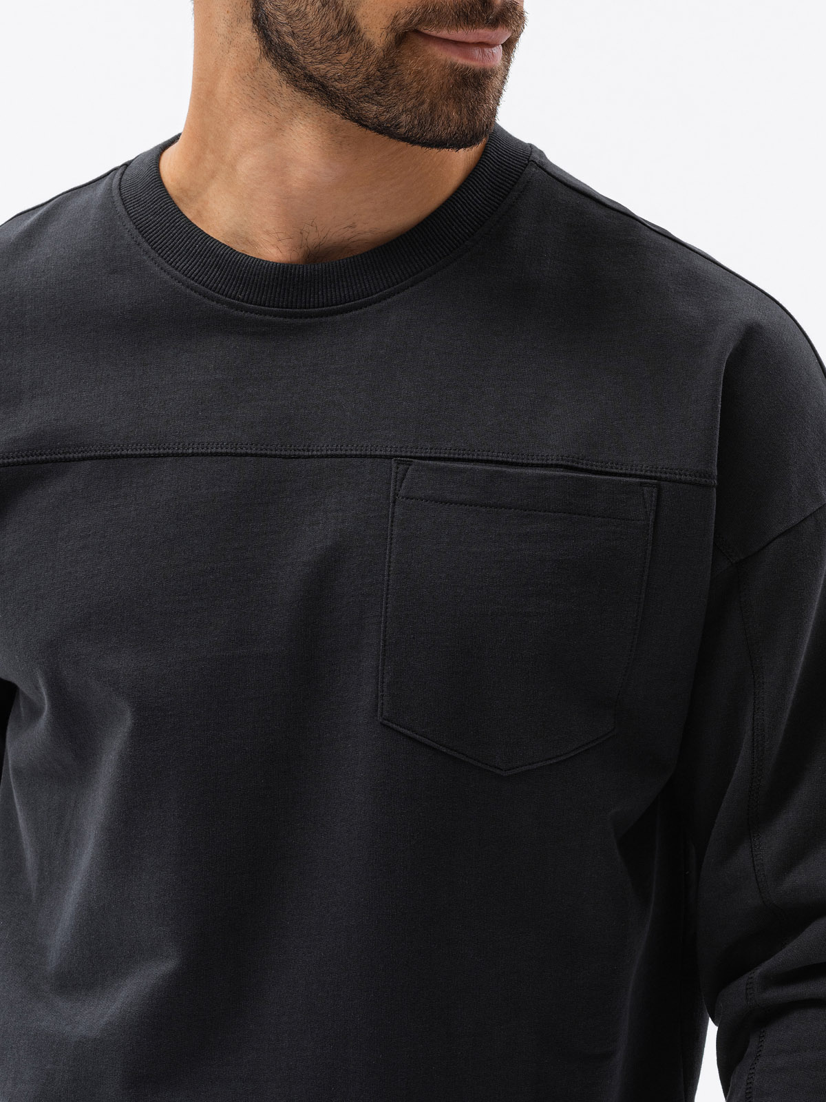 Men's sweatshirt black B1277 Men's clothing online