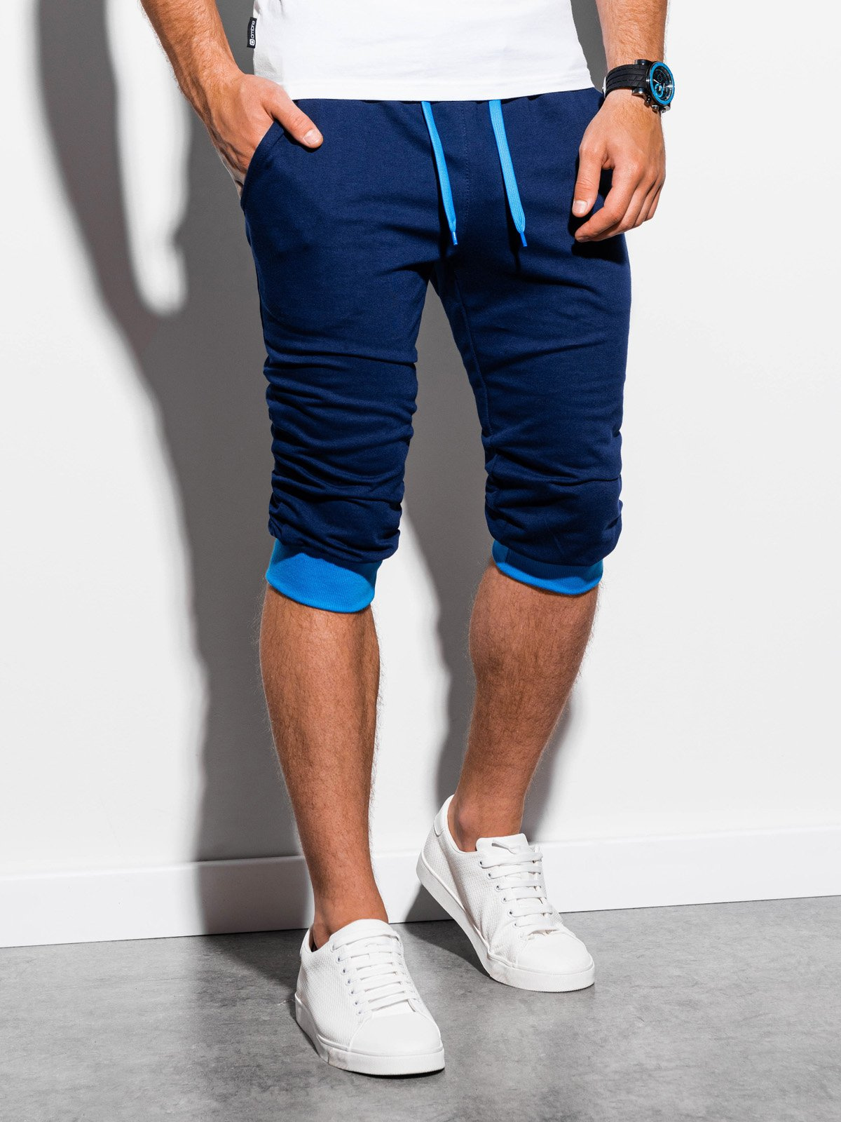 blue sweat shorts mens