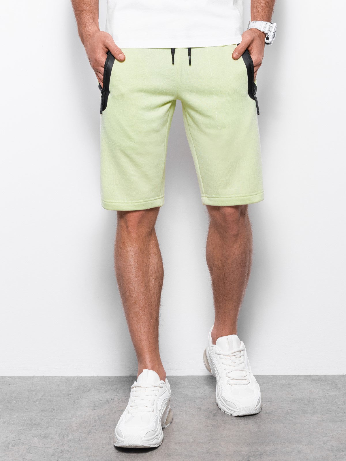 Men s sweatshorts lime V6 W239 Ombre Men s clothing online