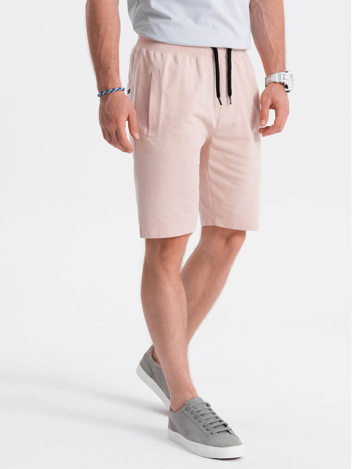 Men s sweatshorts pink W291 Ombre Men s clothing online