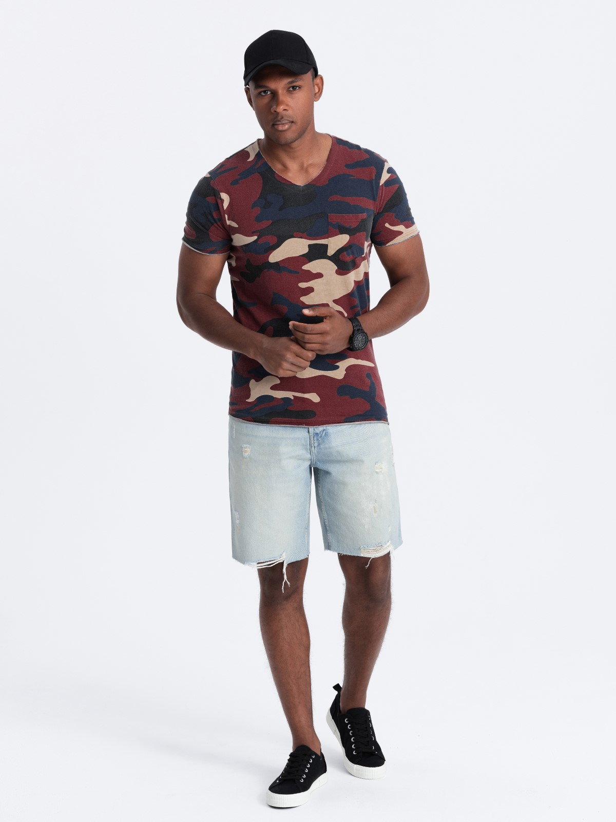 Men's t-shirt - blue-camo S1616   - Men's clothing online