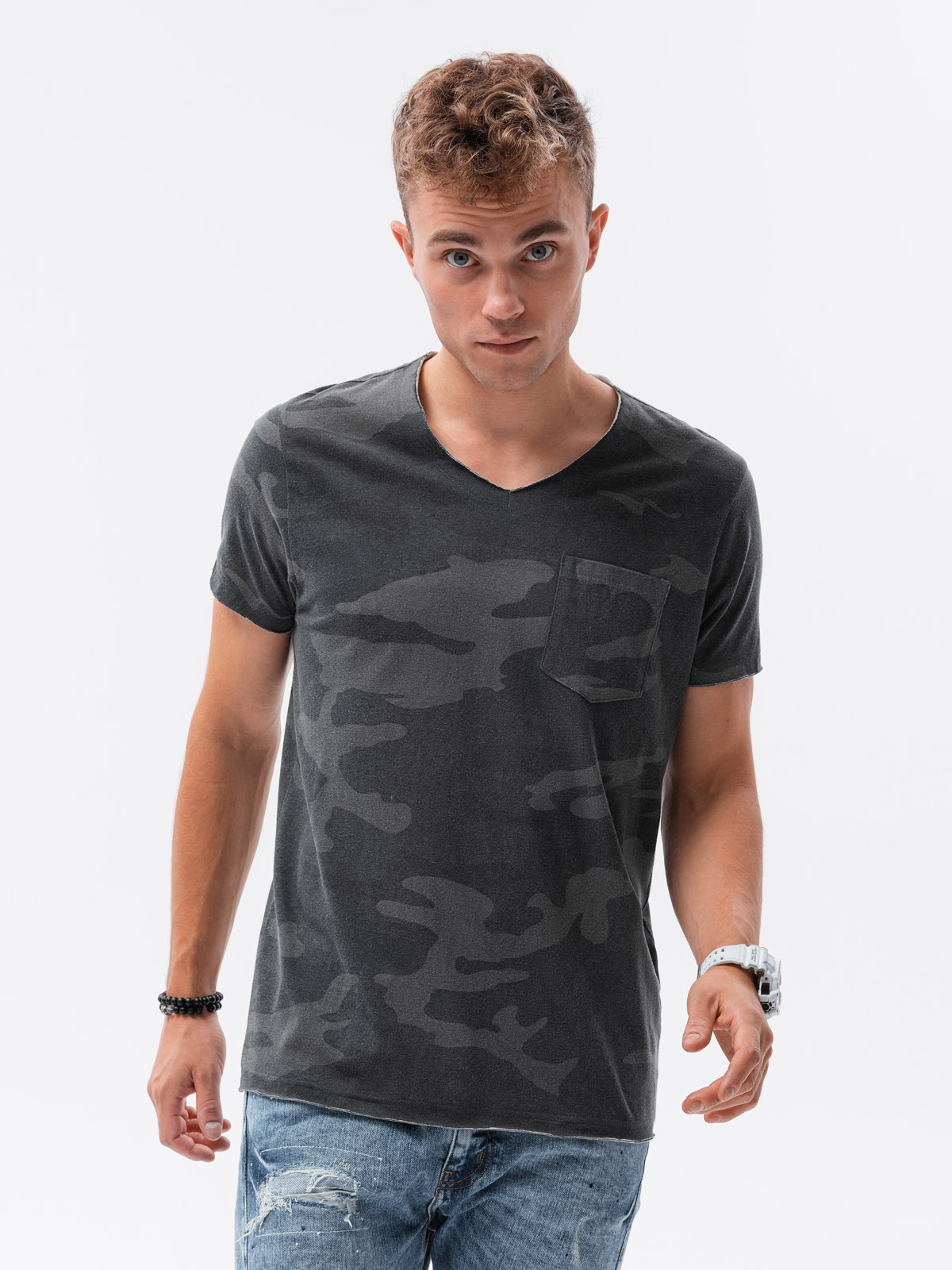 Men's t-shirt - blue-camo S1616   - Men's clothing online