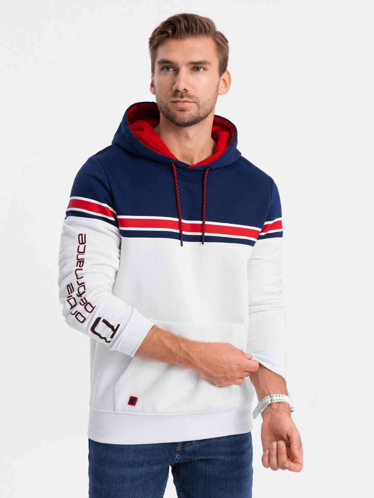 Tri color outlet hoodie