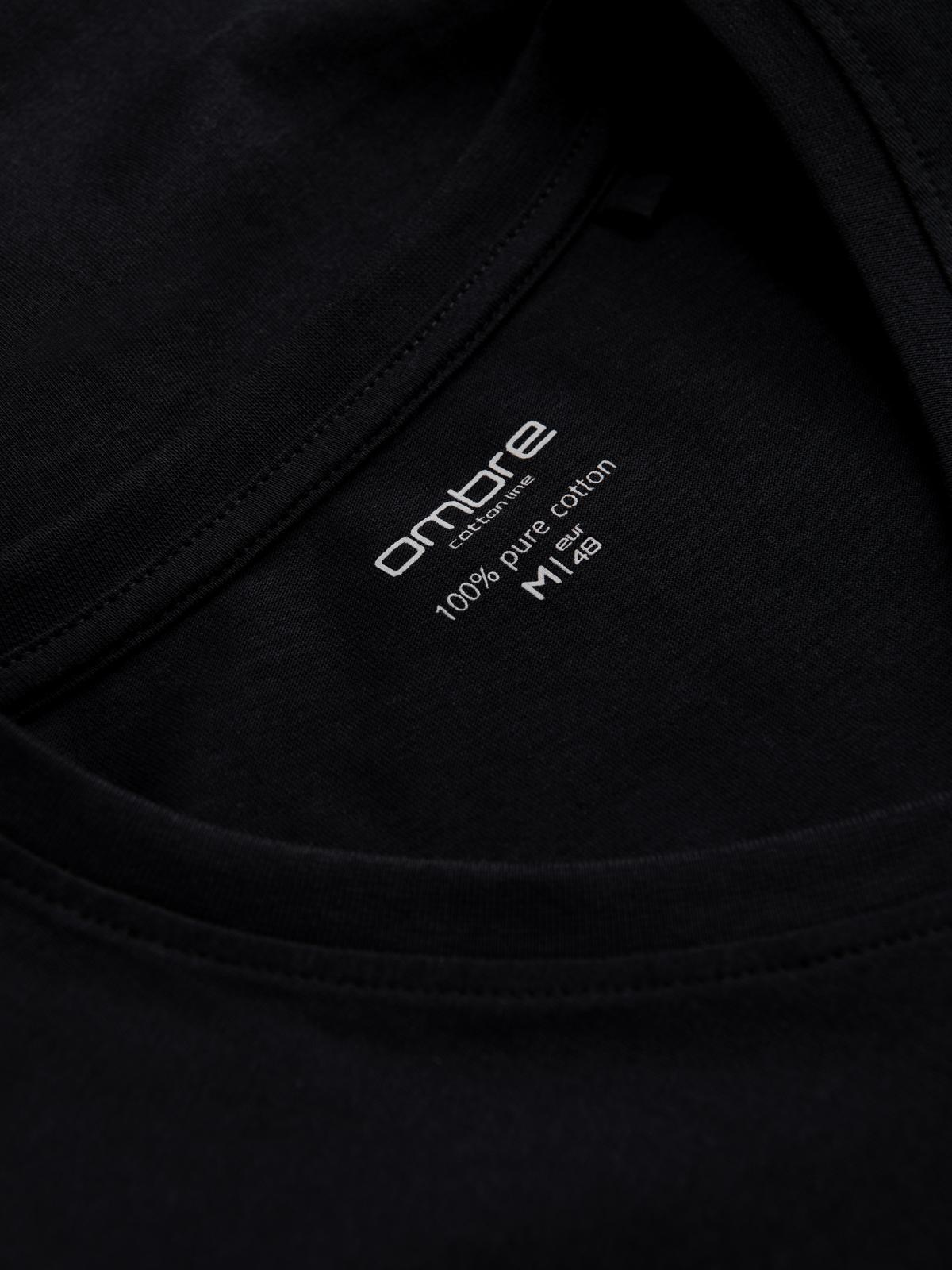 Men's unprinted VNECK longsleeve black V6 OMLSBL0108