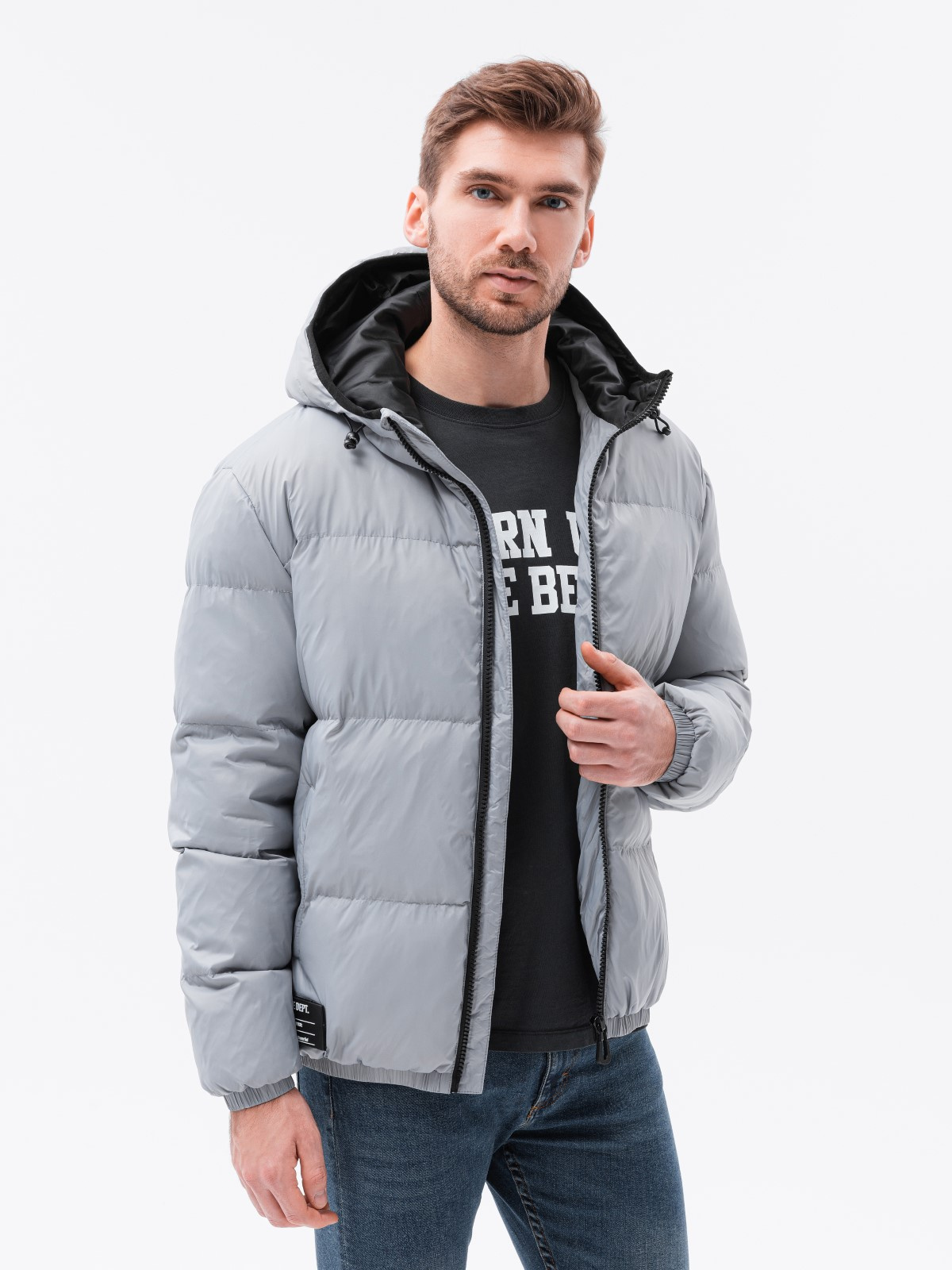 mens winter jackets grey