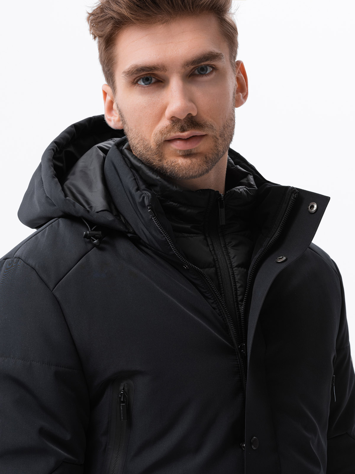 Men's winter jacket black C449 Men's clothing online
