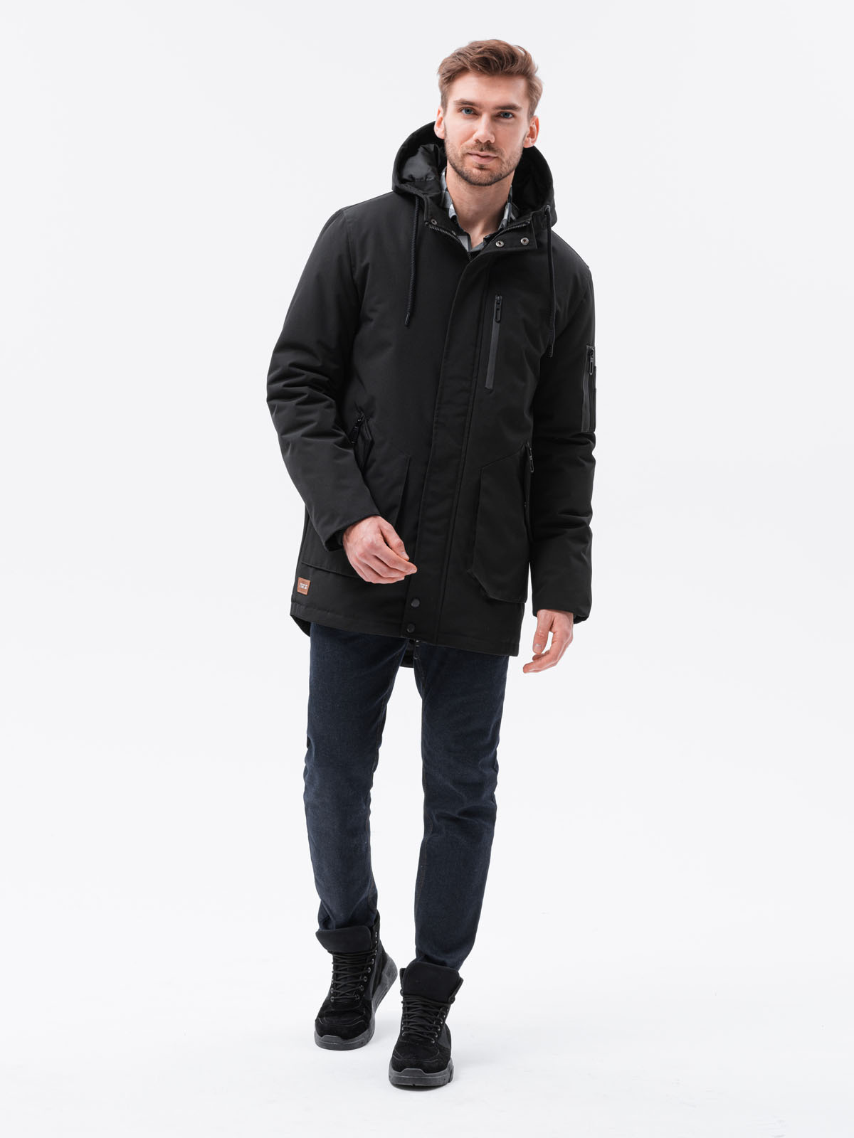 Men's winter jacket black C534 Men's clothing online