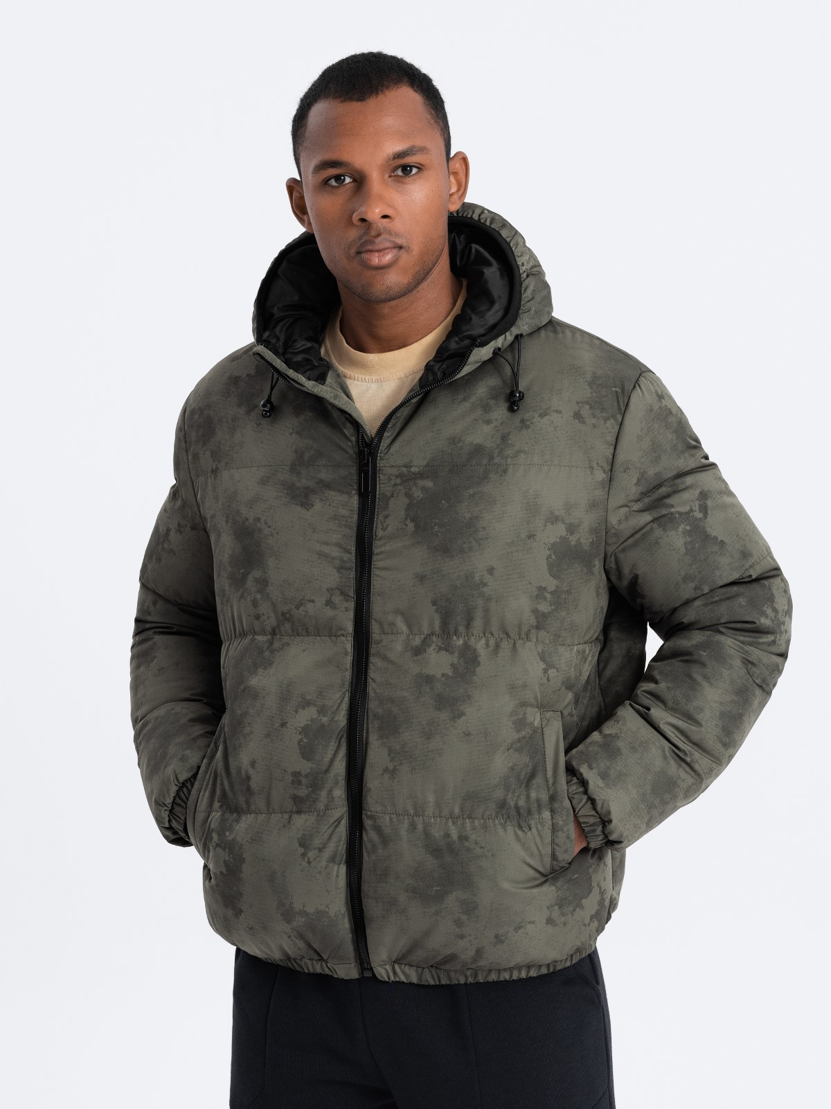 Mens khaki hotsell winter jacket